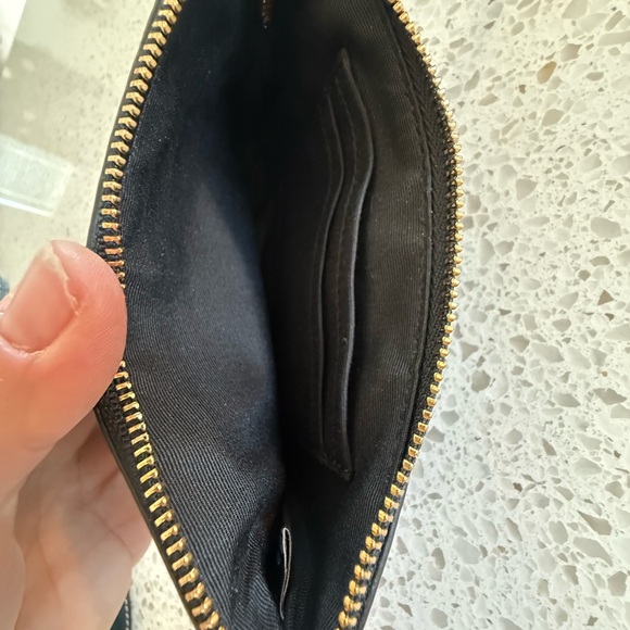 Coach Glossy Black Embossed Pouch - Picture 4 of 6